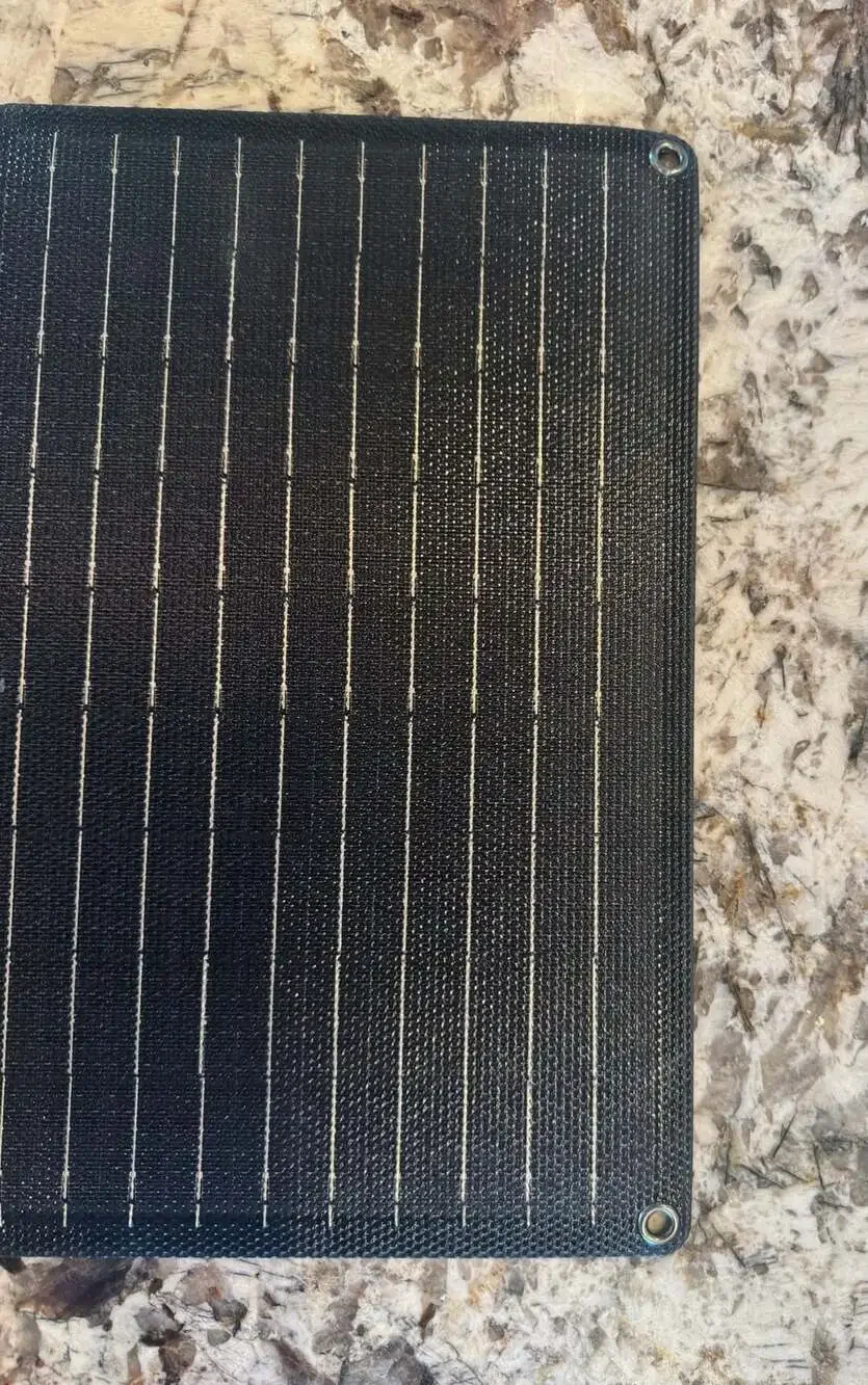 Portable Solar Panel Charger with Integrated Power Bank and Multi-Port Output